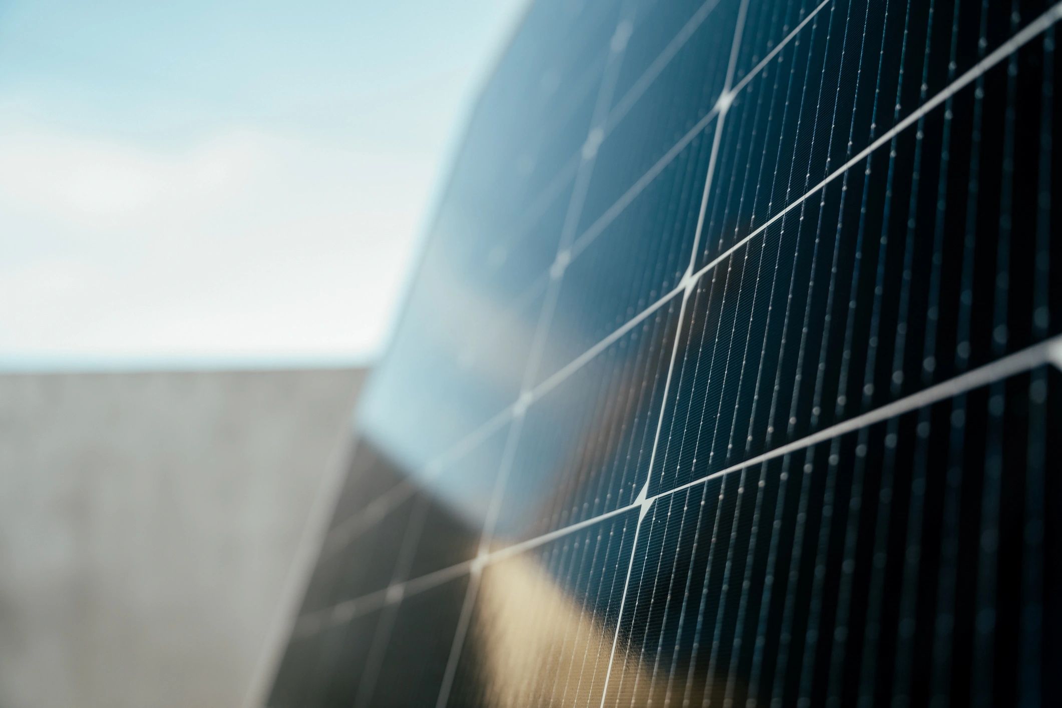 Close-up of solar panel surface representing renewable energy applications